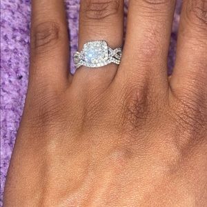 Wedding ring and band